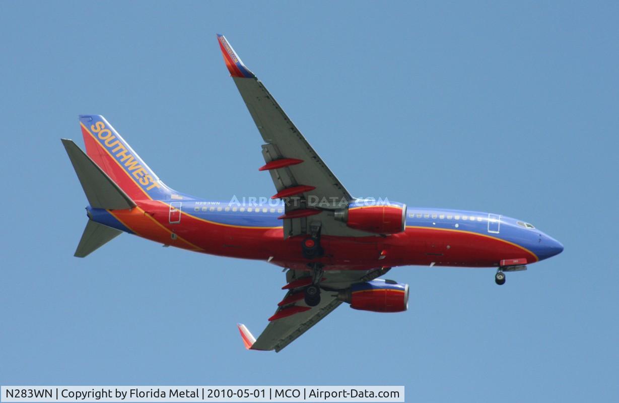 N283WN, 2007 Boeing 737-7H4 C/N 36610, Southwest 737