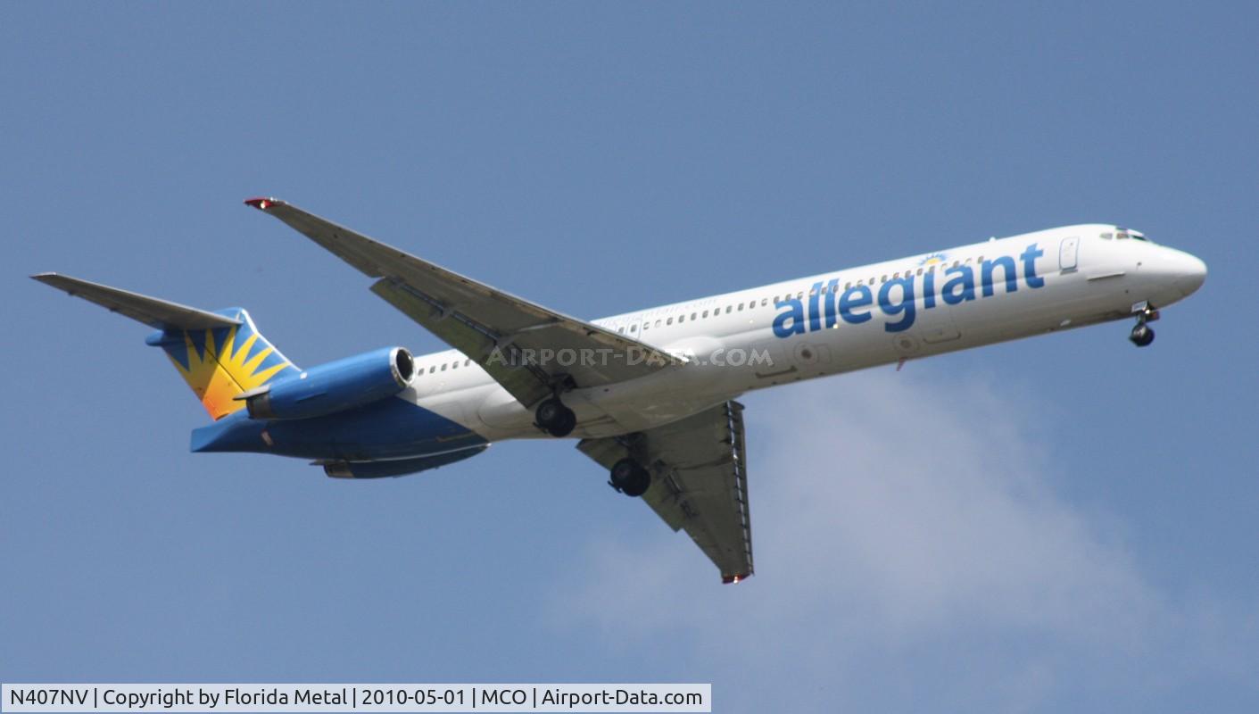 N407NV, 1991 McDonnell Douglas MD-82 (DC-9-82) C/N 53244, Allegiant MD-83