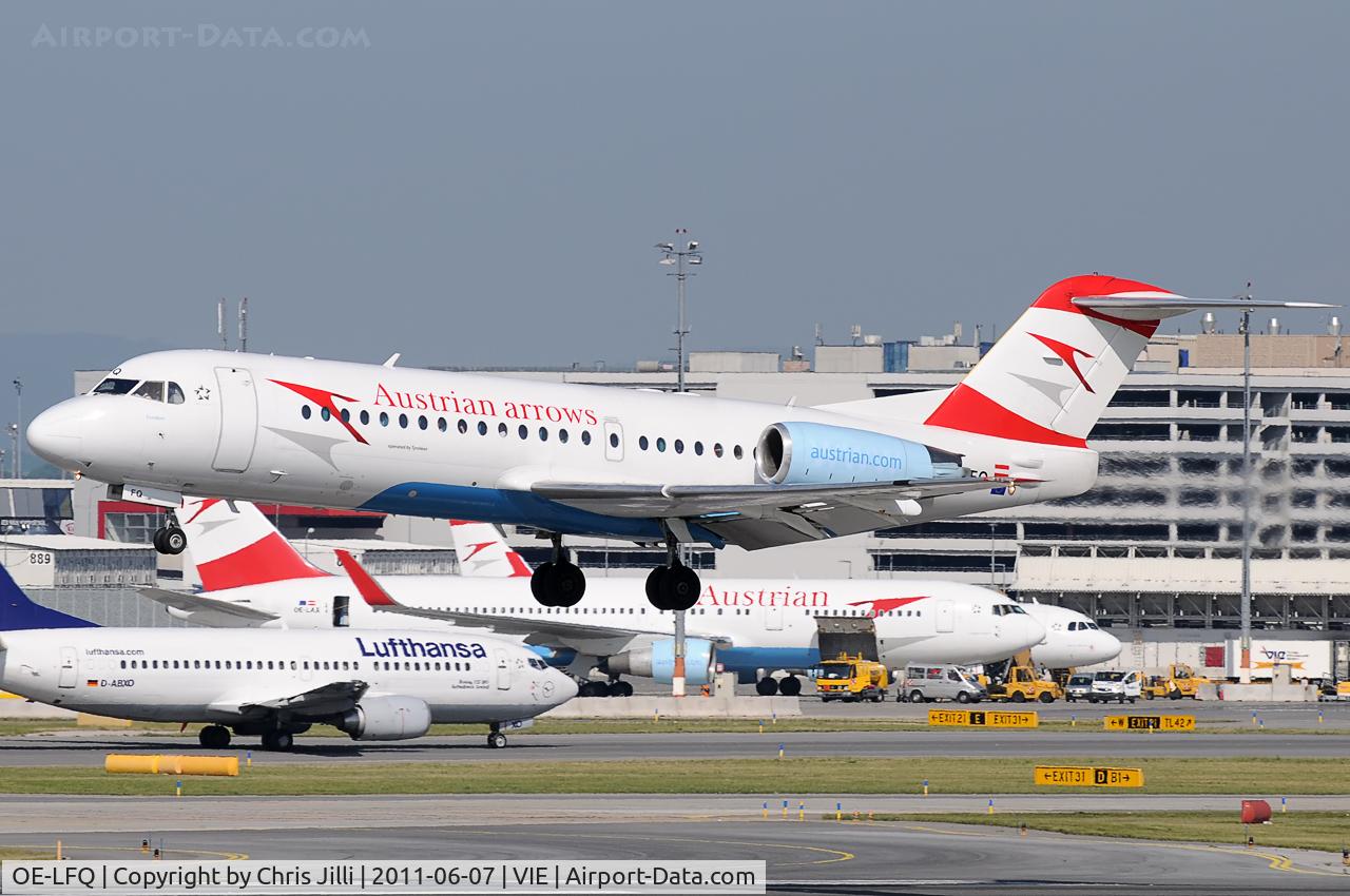 OE-LFQ, 1996 Fokker 70 (F-28-0070) C/N 11568, Austrian arrows