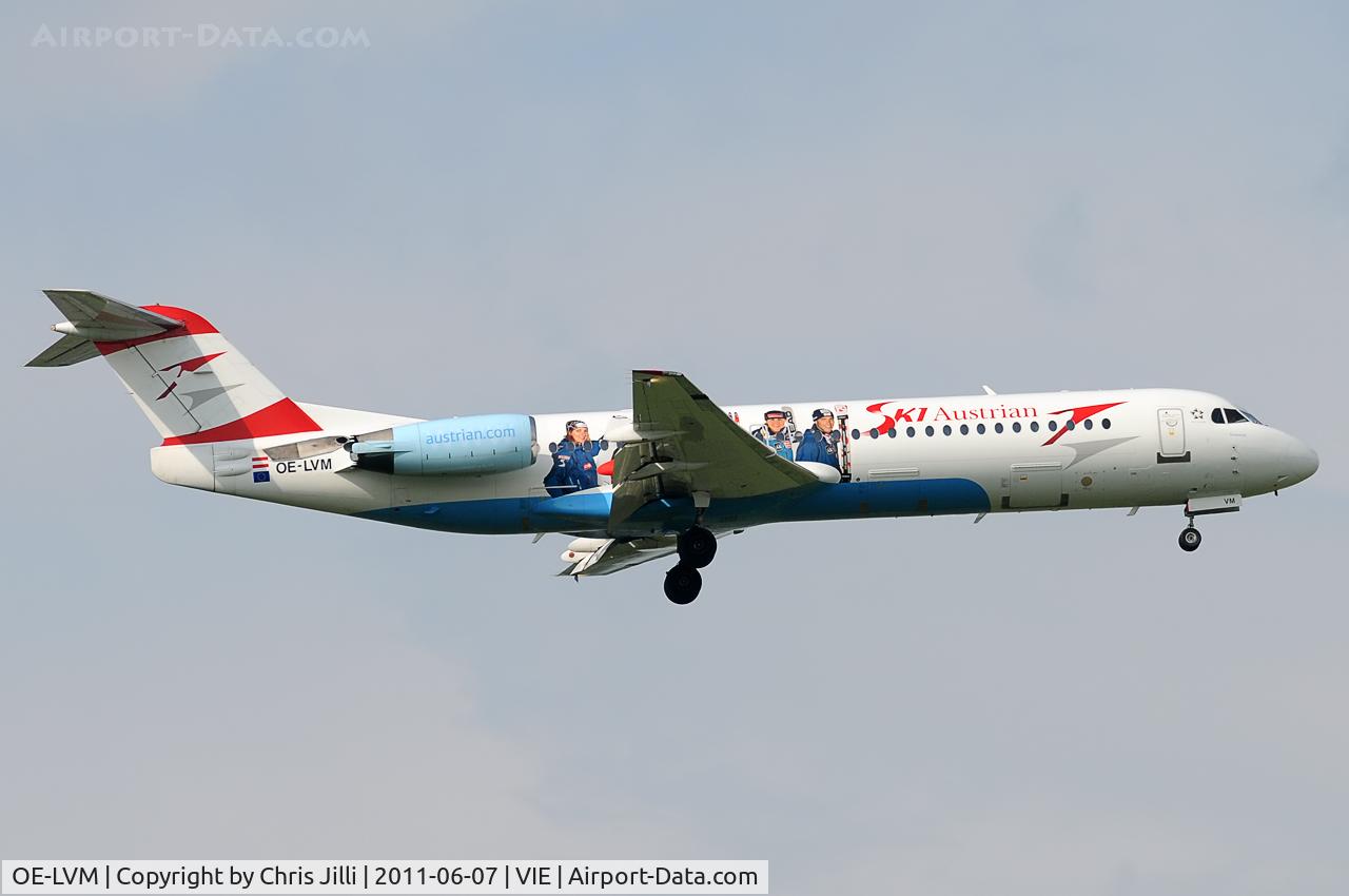 OE-LVM, 1991 Fokker F100 (F-28-0100) C/N 11361, Austrian arrows
