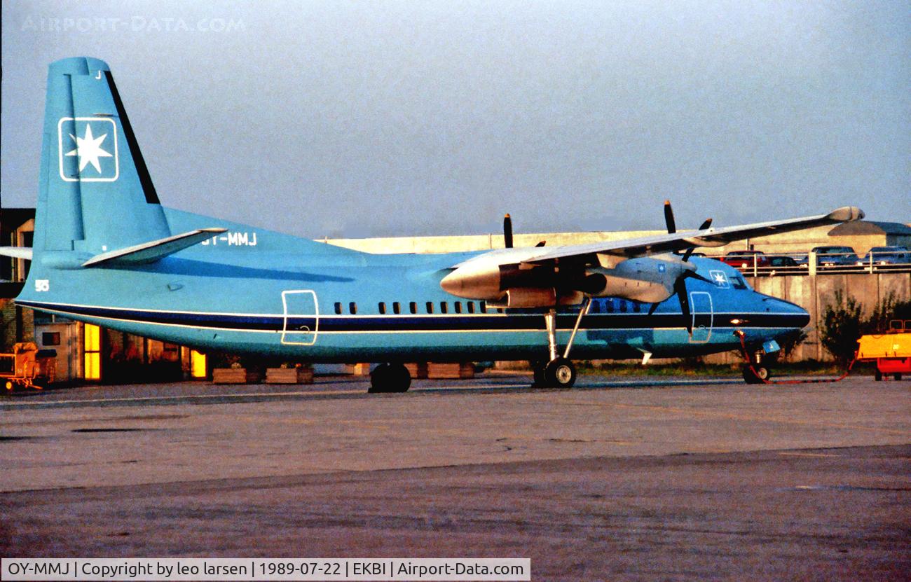 OY-MMJ, 1988 Fokker 50 C/N 20127, Billund Denmark