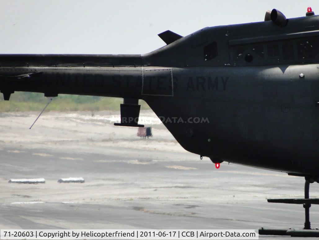 71-20603, 1971 Bell OH-58C Kiowa Scout C/N 41464, The OH-58C had unique IR suppression systems mounted on its turbine exhaust