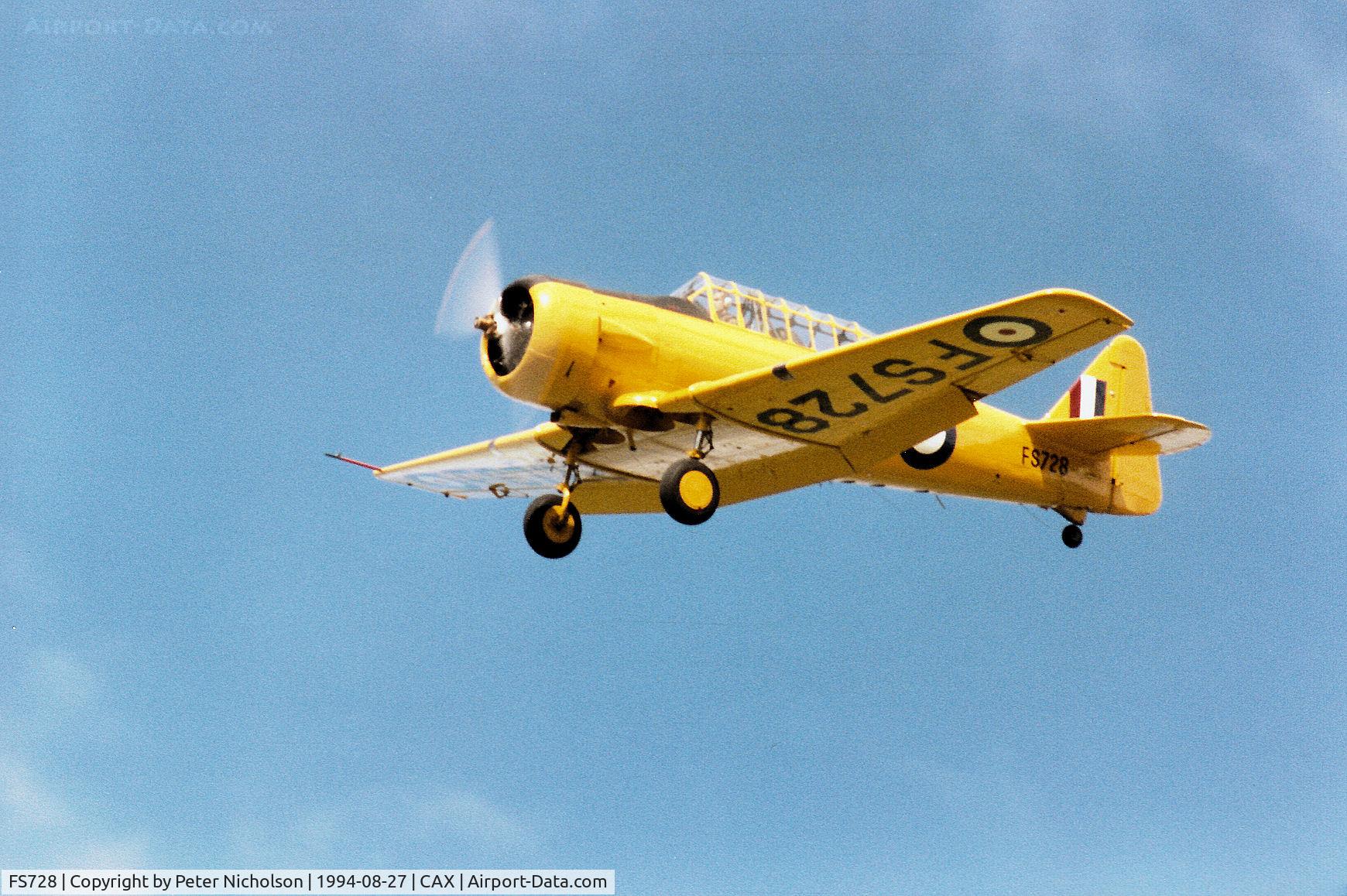 FS728, 1943 Noorduyn AT-16 Harvard IIB C/N 14A-868, Harvard IIB, on the civil register as G-BAFM, on display at the 1994 Carlisle Airshow.