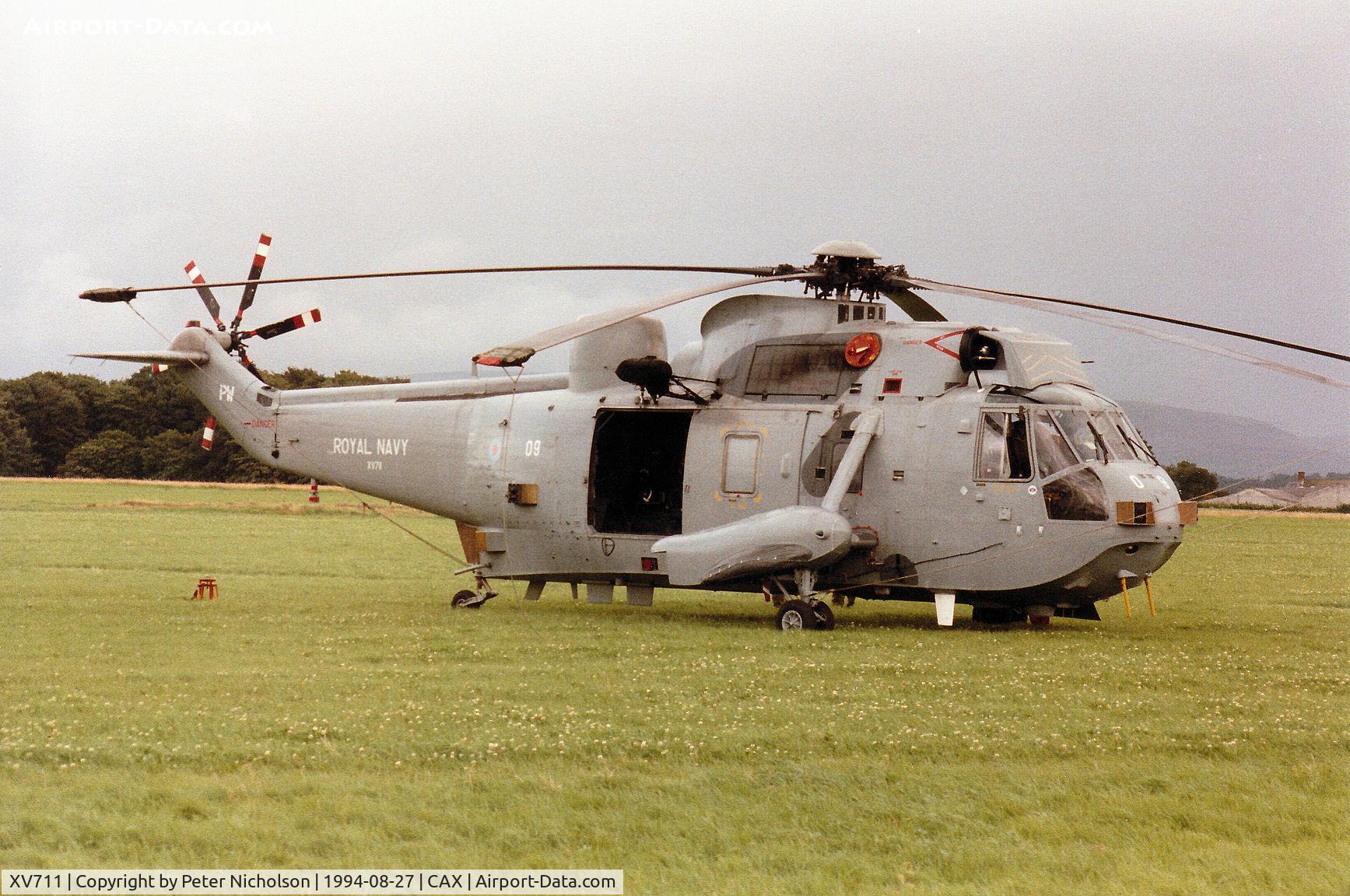 XV711, Westland Sea King HAS.6 C/N WA682, Sea King HAS.6 of 819 Squadron at Prestwick on display at the 1994 Carlisle Airshow.