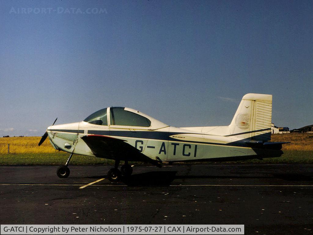 G-ATCI, 1965 Victa Airtourer 100 C/N 91, Airtourer 100 visitor to Carlisle in the Summer of 1975.