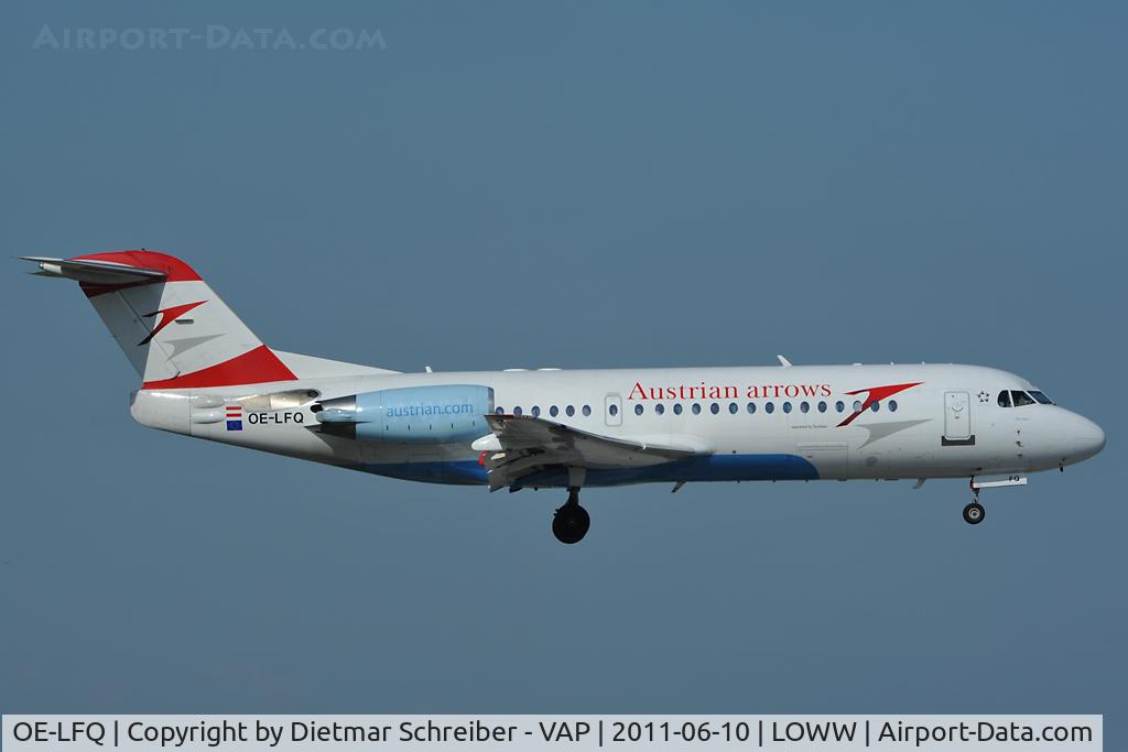 OE-LFQ, 1996 Fokker 70 (F-28-0070) C/N 11568, Austrian Arrows Fokker 70
