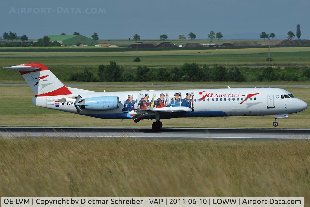 OE-LVM, 1991 Fokker F100 (F-28-0100) C/N 11361, Austrian Arrows Fokker 100