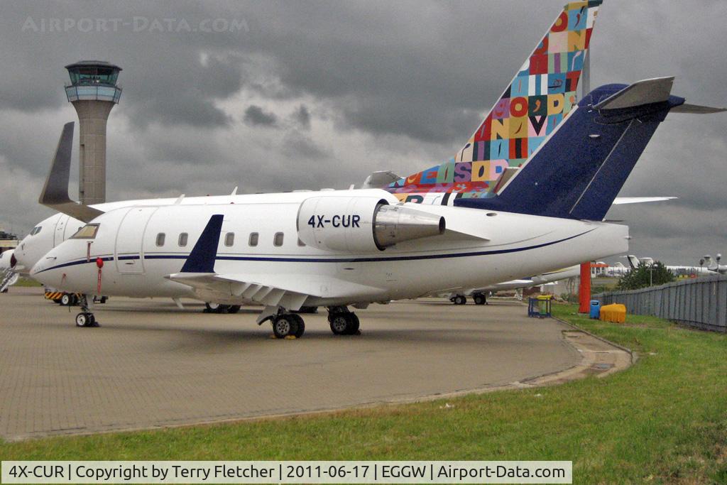 4X-CUR, 2006 Bombardier Challenger 604 (CL-600-2B16) C/N 5645, Israeli registered 2006 Bombardier Canadair CL-600-2B16 Challenger 604, c/n: 5645 at Luton