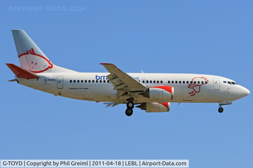 G-TOYD, 1994 Boeing 737-3Q8 C/N 26307, Taken at BCN