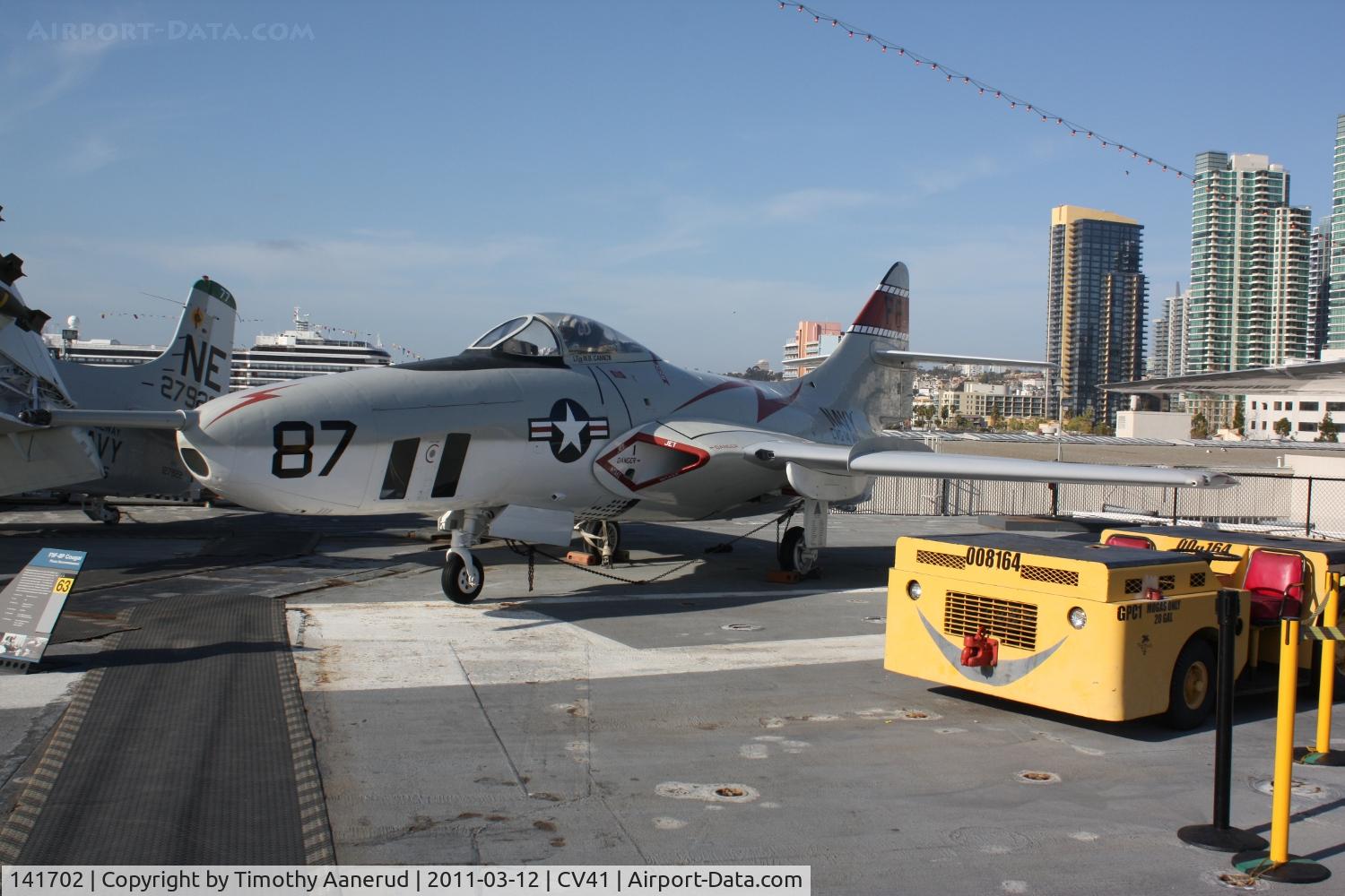 141702, Grumman F9F-8P Cougar C/N Not found 141702, Grumman F9F-8P Cougar