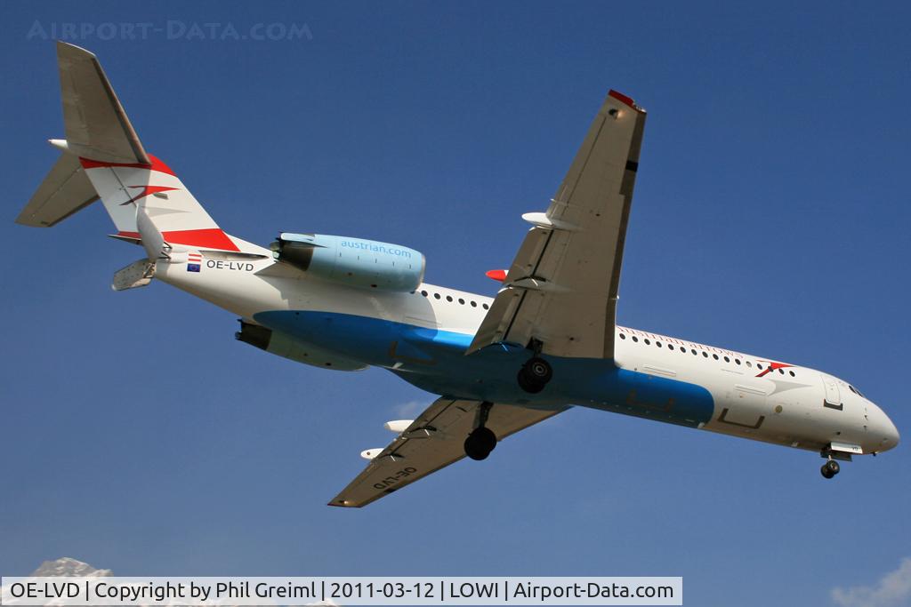 OE-LVD, 1994 Fokker 100 (F-28-0100) C/N 11515, Taken at INN