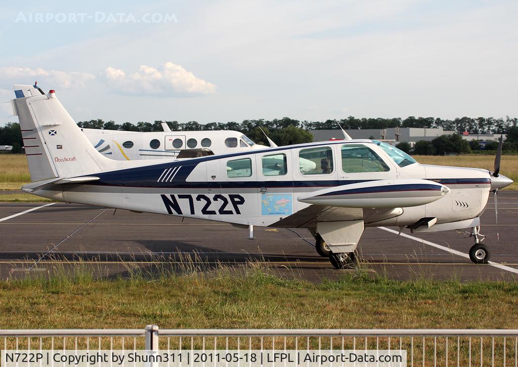 N722P, 1985 Beech A36 Bonanza 36 C/N E-2219, Parked...
