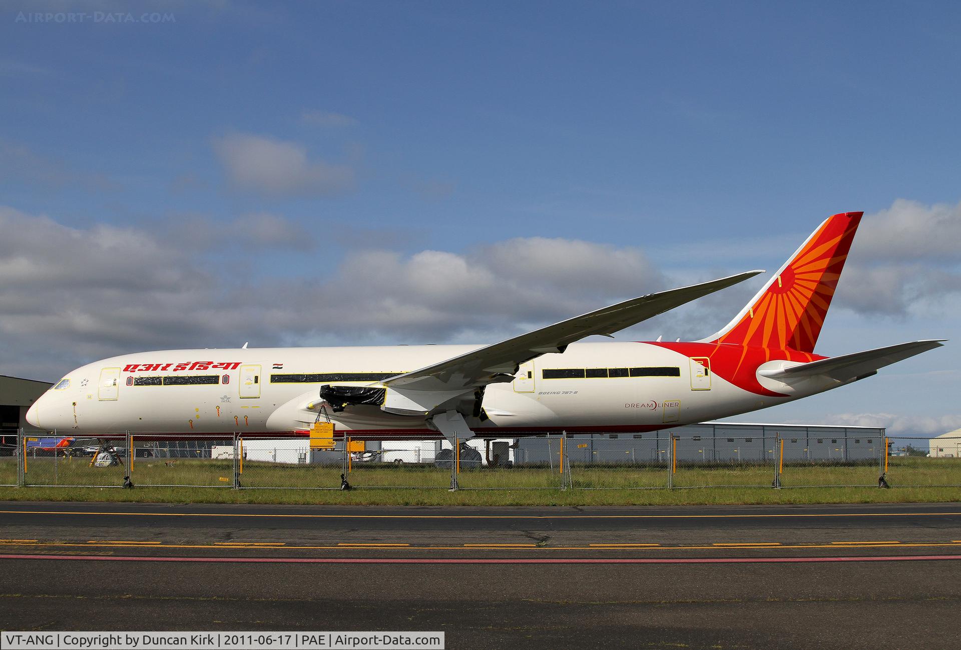 VT-ANG, 2011 Boeing 787-8 Dreamliner C/N 36275, Another 787 minus engines awaits type certification