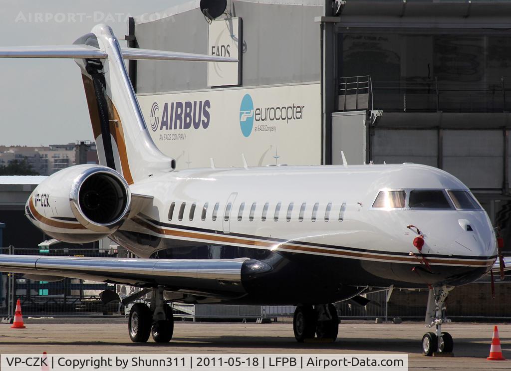 VP-CZK, 2007 Bombardier BD-700-1A10 Global Express XRS C/N 9244, Parked...