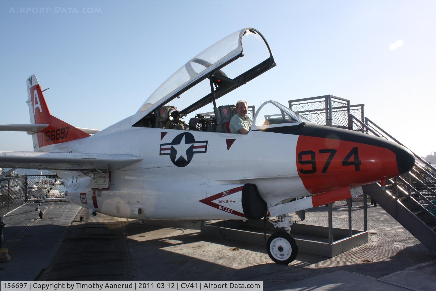 156697, North American T-2C Buckeye C/N 318-12, North American T-2C Buckeye, c/n: 318-12; Just had to sit in it and get my picture taken.