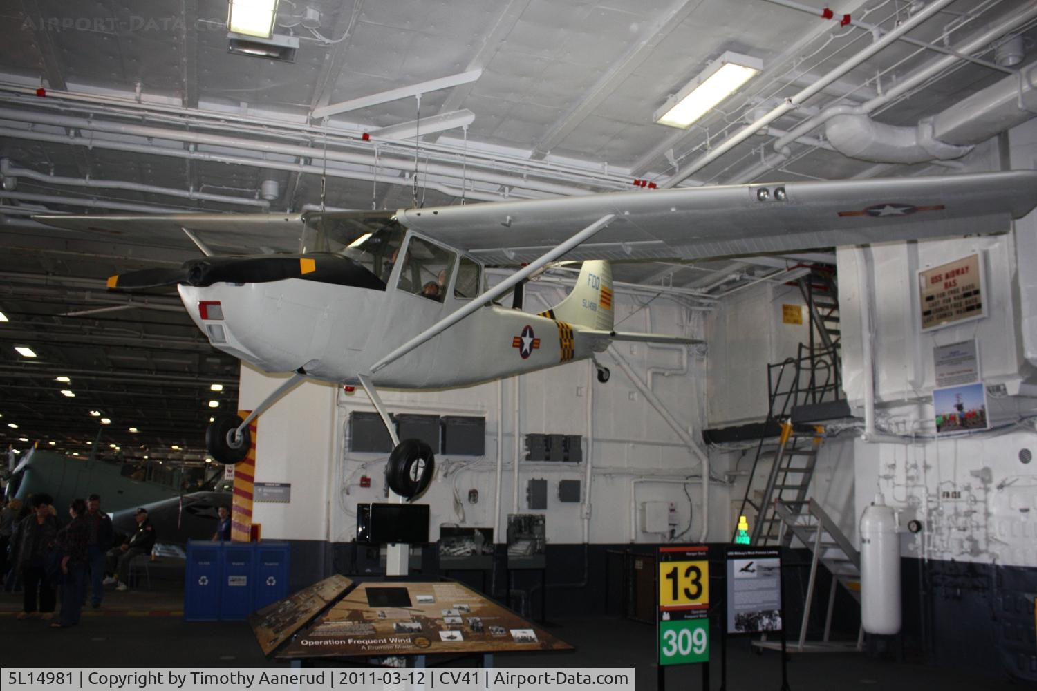 5L14981, 1950 Cessna O-1A Bird Dog C/N 21866, Cessna L-19, a Cessna land on the USS Midway