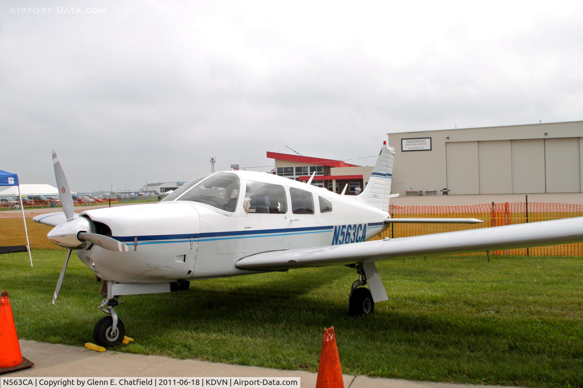 N563CA, 1975 Piper PA-28R-200 C/N 28R-7535275, At the Quad Cities Air Show.