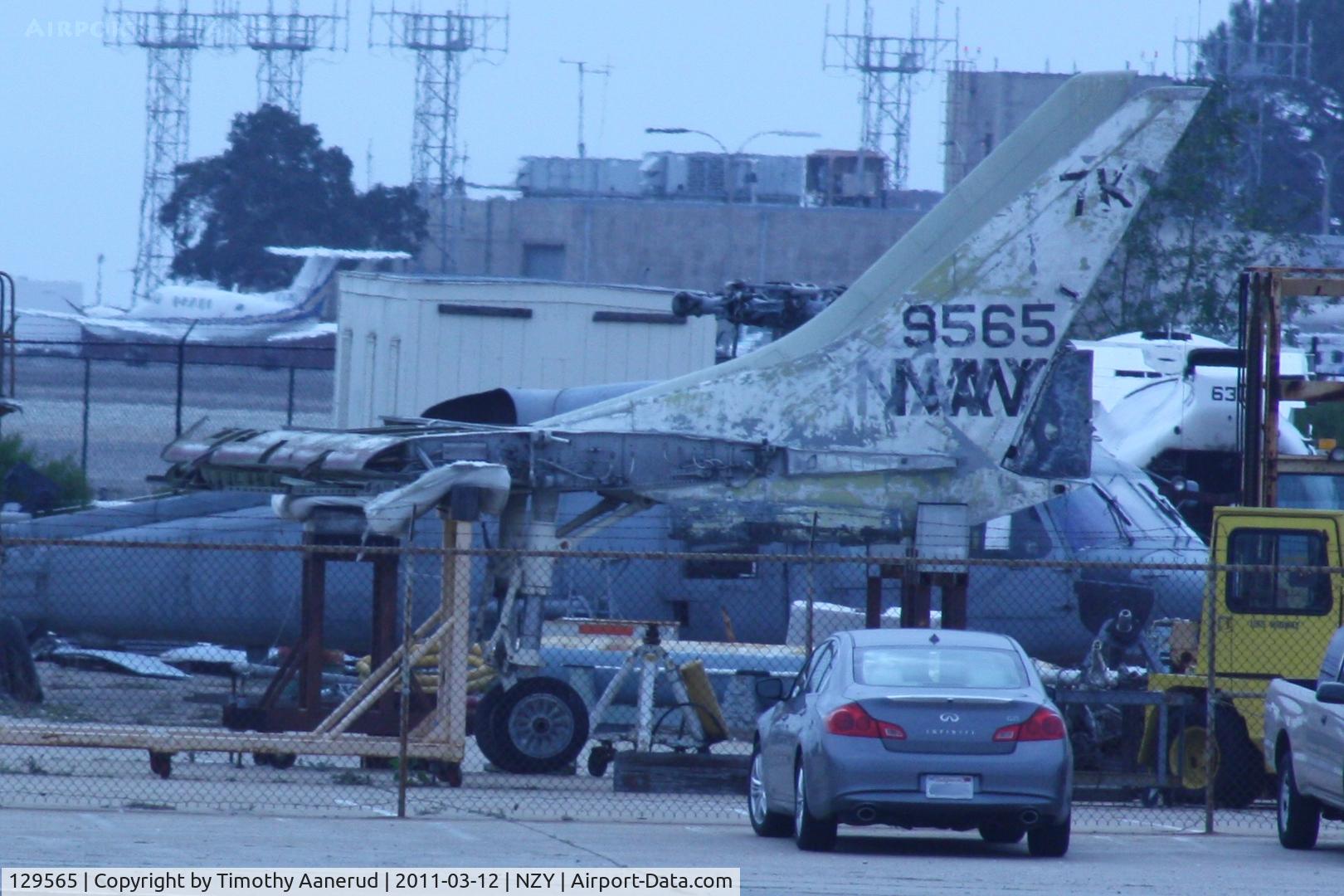 129565, Vought F7U-3 Cutlass C/N 49, Chance Vought F7U-3 Cutlass, BuNo 129565.  Waiting for restoration and display on the USS Midway.