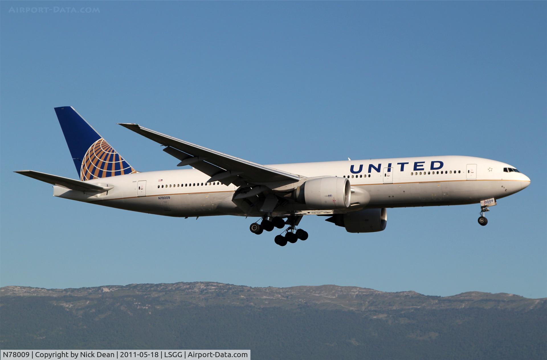 N78009, 1999 Boeing 777-224 C/N 29479, LSGG/GVA