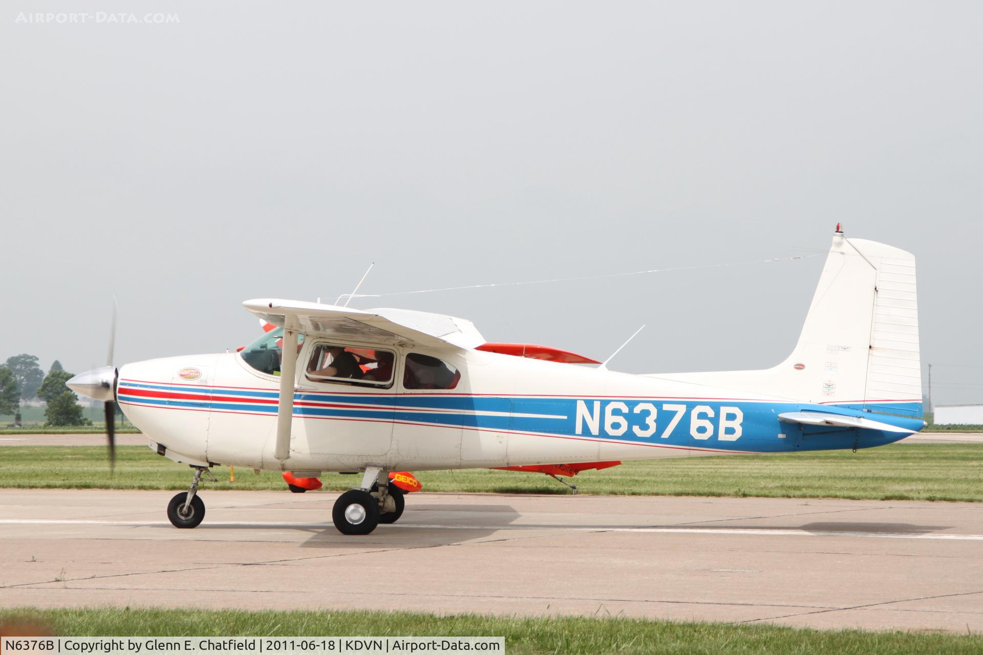 N6376B, 1957 Cessna 182A Skylane C/N 34276, At the Quad Cities Air Show.  Skydive plane