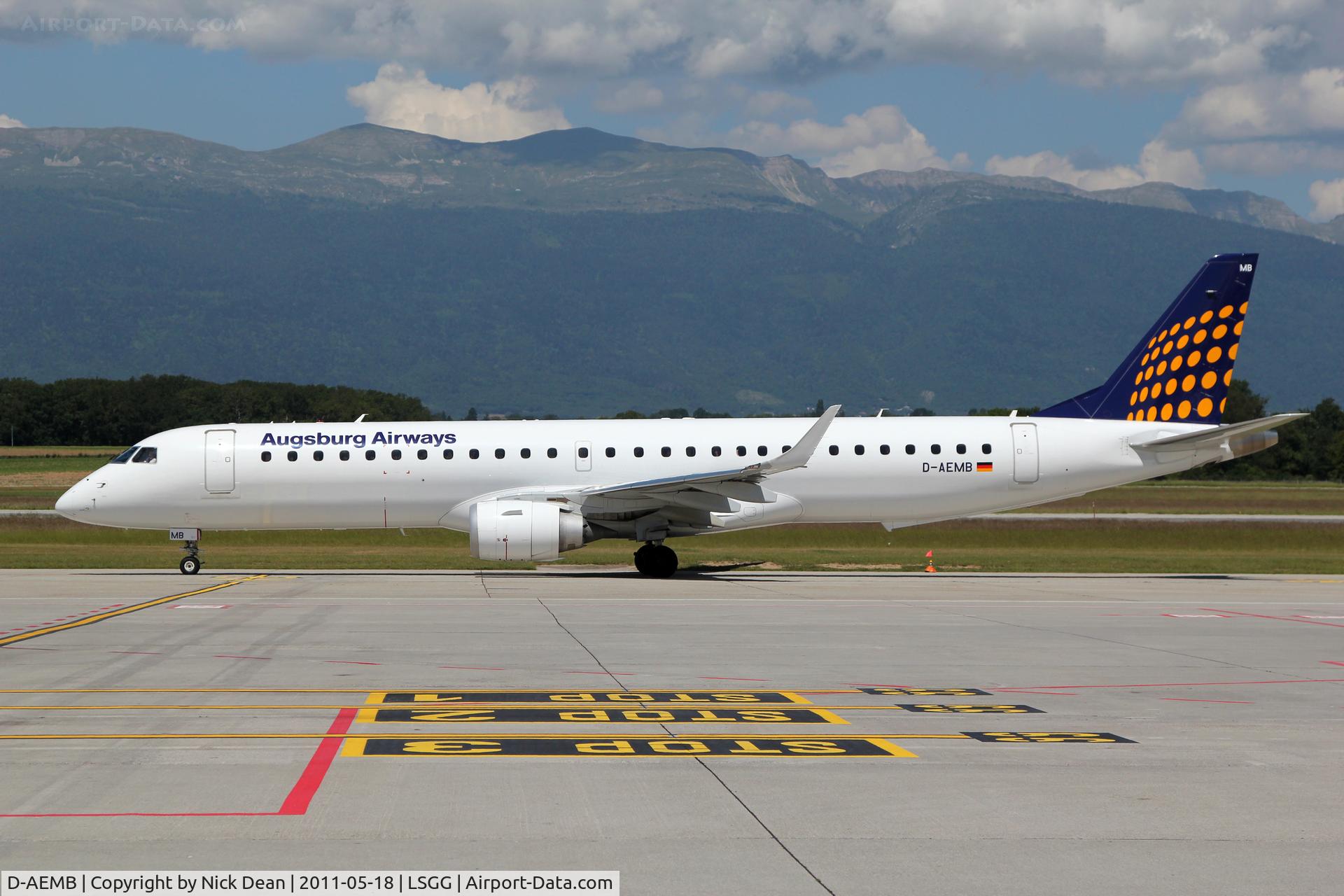 D-AEMB, 2009 Embraer 195LR (ERJ-190-200LR) C/N 19000297, LSGG/GVA