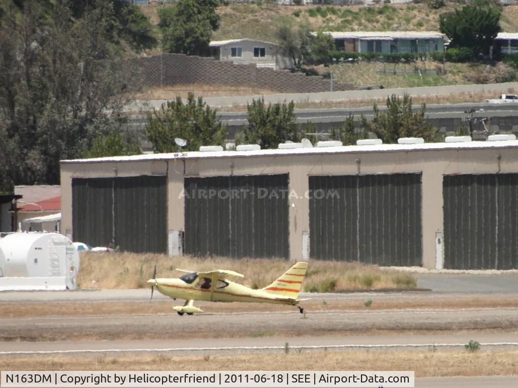 N163DM, 2005 Stoddard-Hamilton GlaStar GS-1 C/N 5602, Rolling out after landing on runway 27R