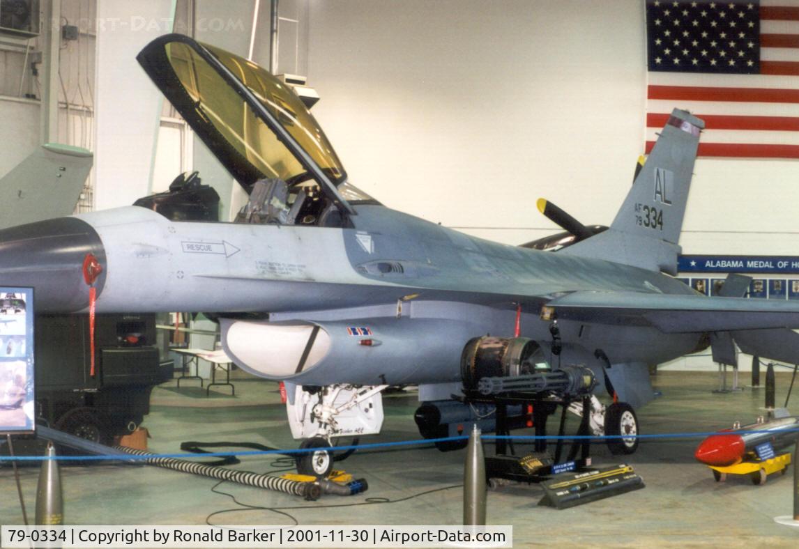 79-0334, 1979 General Dynamics F-16A Fighting Falcon C/N 61-119, USS Alabama Memorial Aircraft Park