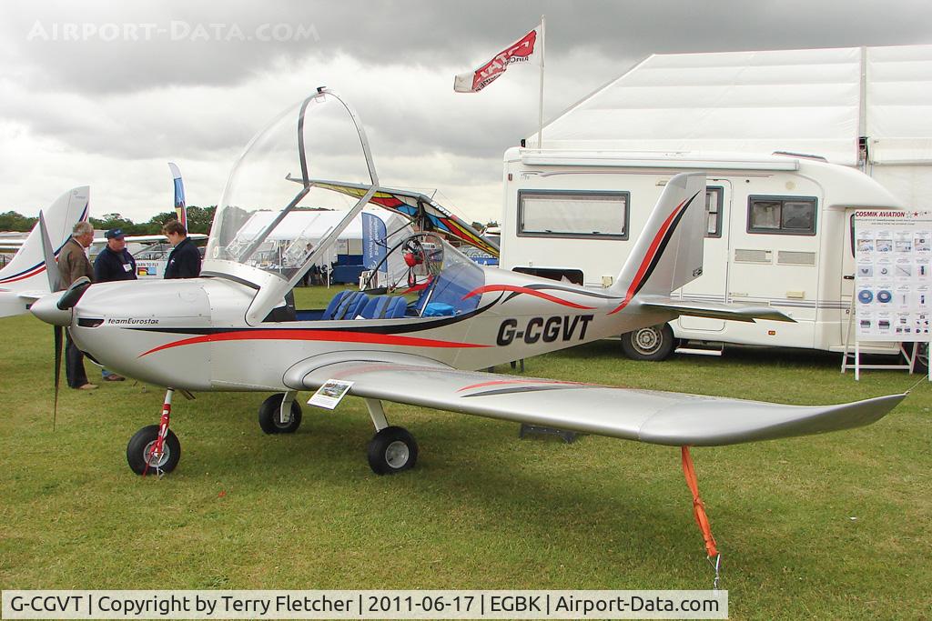 G-CGVT, 2011 Cosmik EV-97 TeamEurostar UK C/N 3402, Exibited at AeroExpo 2011 at Sywell