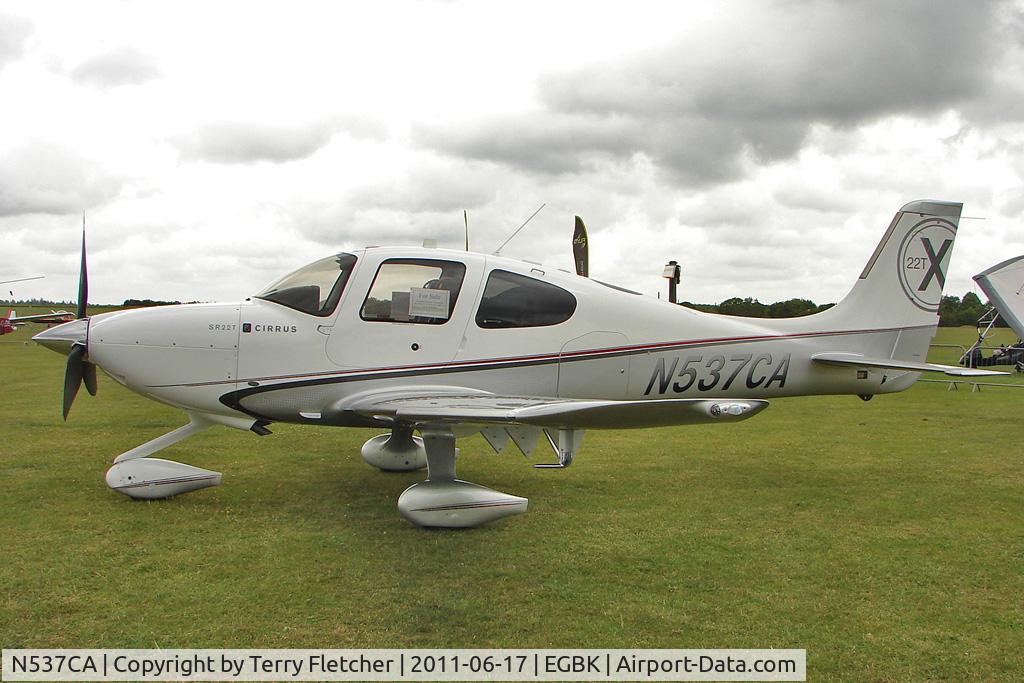 N537CA, Cirrus SR22T C/N 0015, Cirrus Design Corp SR22T, c/n: 0015 at 2011 AeroExpo at Sywell