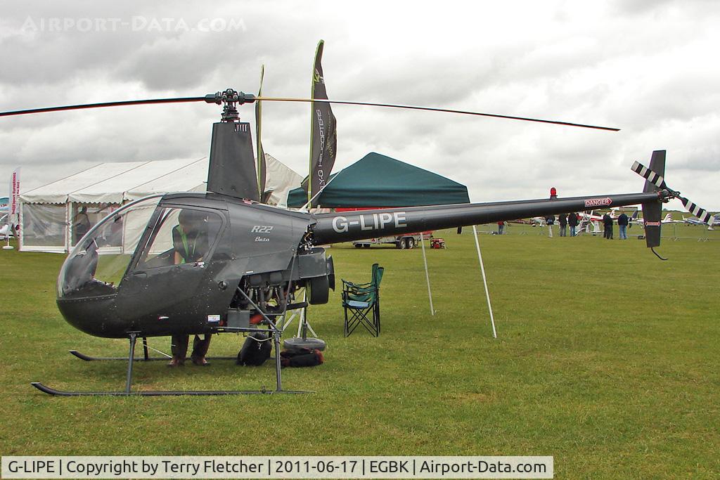 G-LIPE, 1991 Robinson R22 Beta C/N 1882, 1991 Robinson Helicopter Co Inc ROBINSON R22 BETA, c/n: 1882 exhibited at 2011 AeroExpo