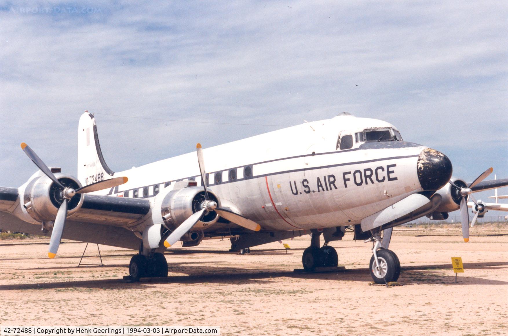 42-72488, Douglas C-54D Skymaster C/N 10593/324, Pima Aviation Museum
