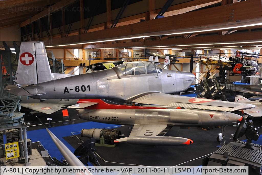 A-801, 1954 Pilatus P3-02 C/N 318-1, Swiss Air Force Pilatus P-3