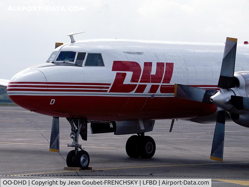 OO-DHD, 1953 Convair 580(F) C/N 135/022, DHL au parking Fox