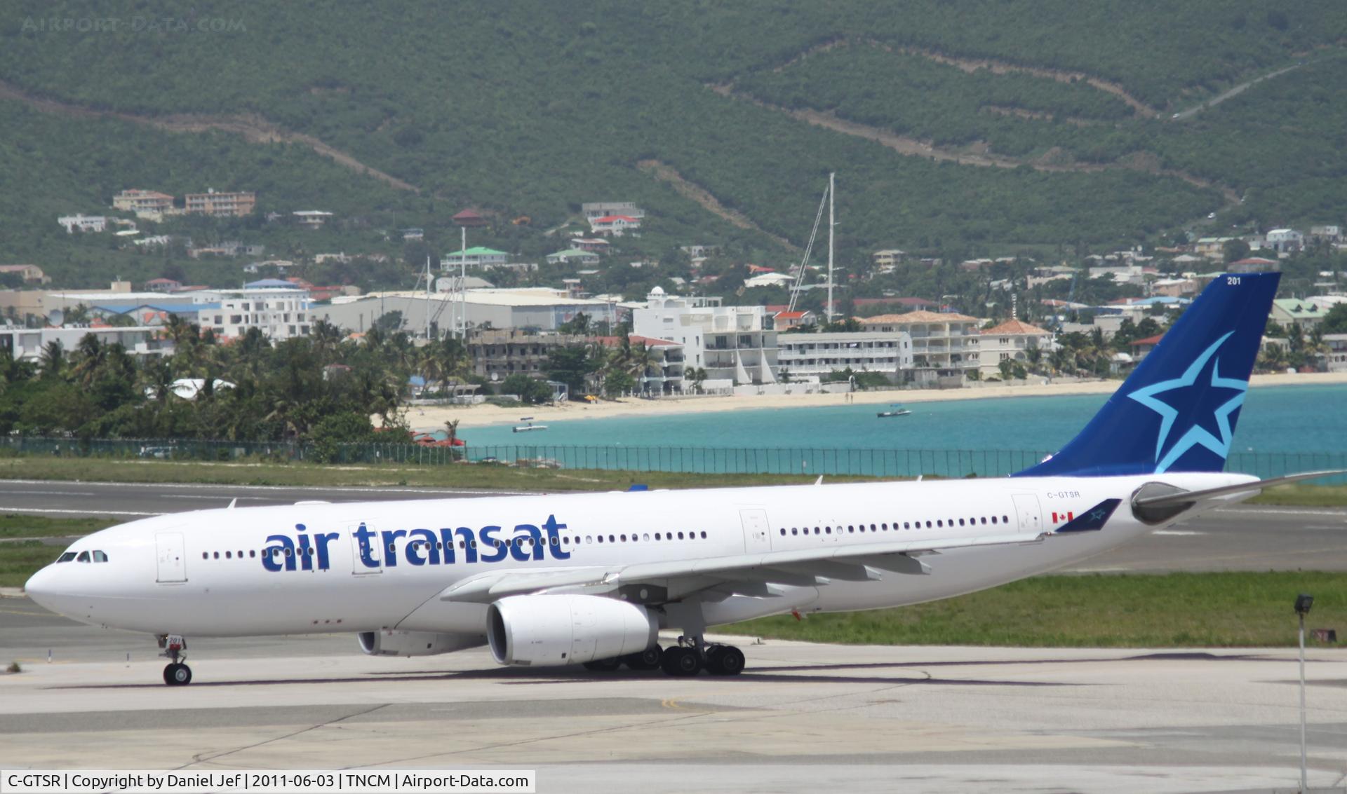 C-GTSR, 2008 Airbus A330-243 C/N 966, C-GSTR taxing to parking at TNCM