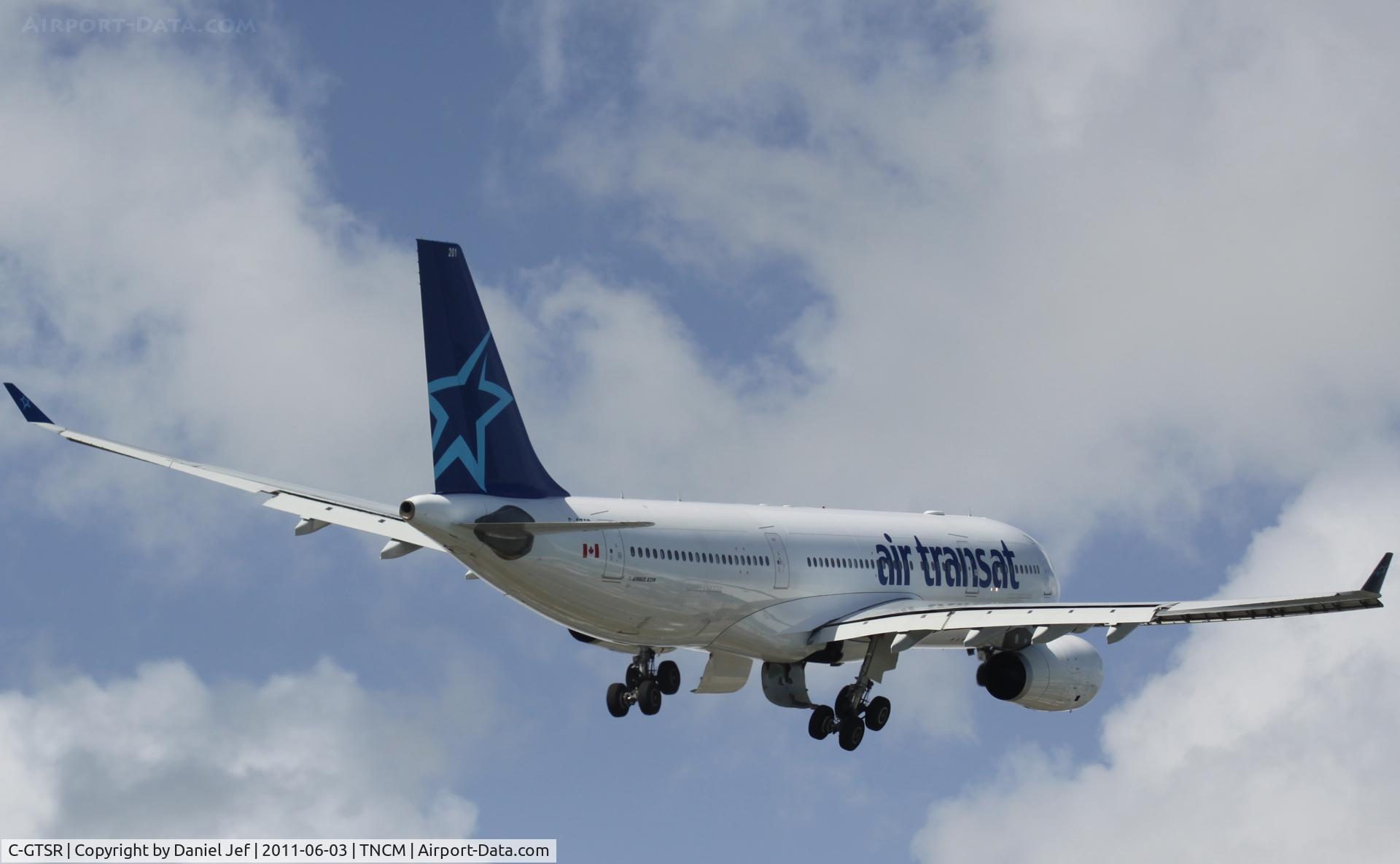 C-GTSR, 2008 Airbus A330-243 C/N 966, Air Transat departing TNCM
