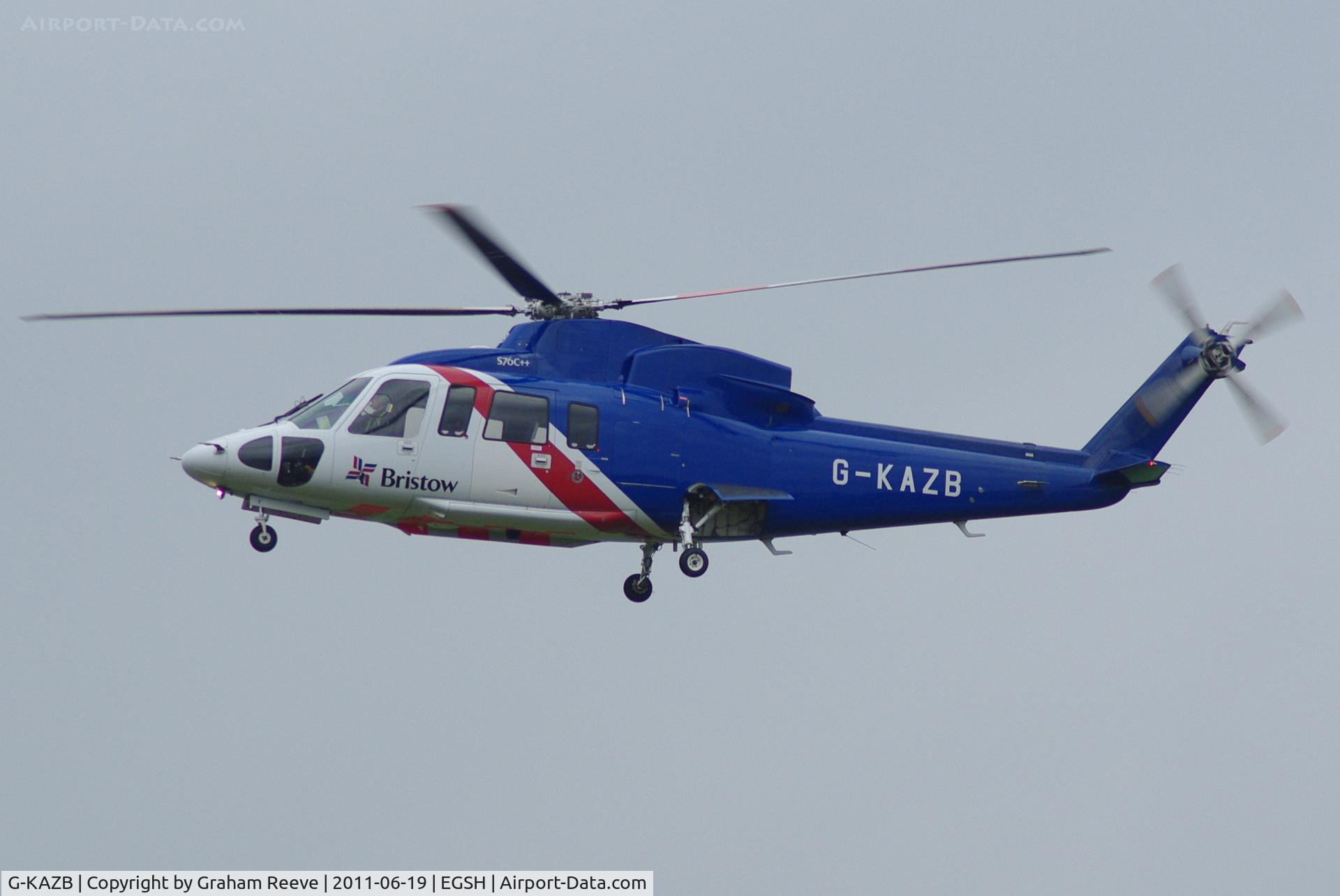G-KAZB, 2006 Sikorsky S-76C C/N 760614, About to land.