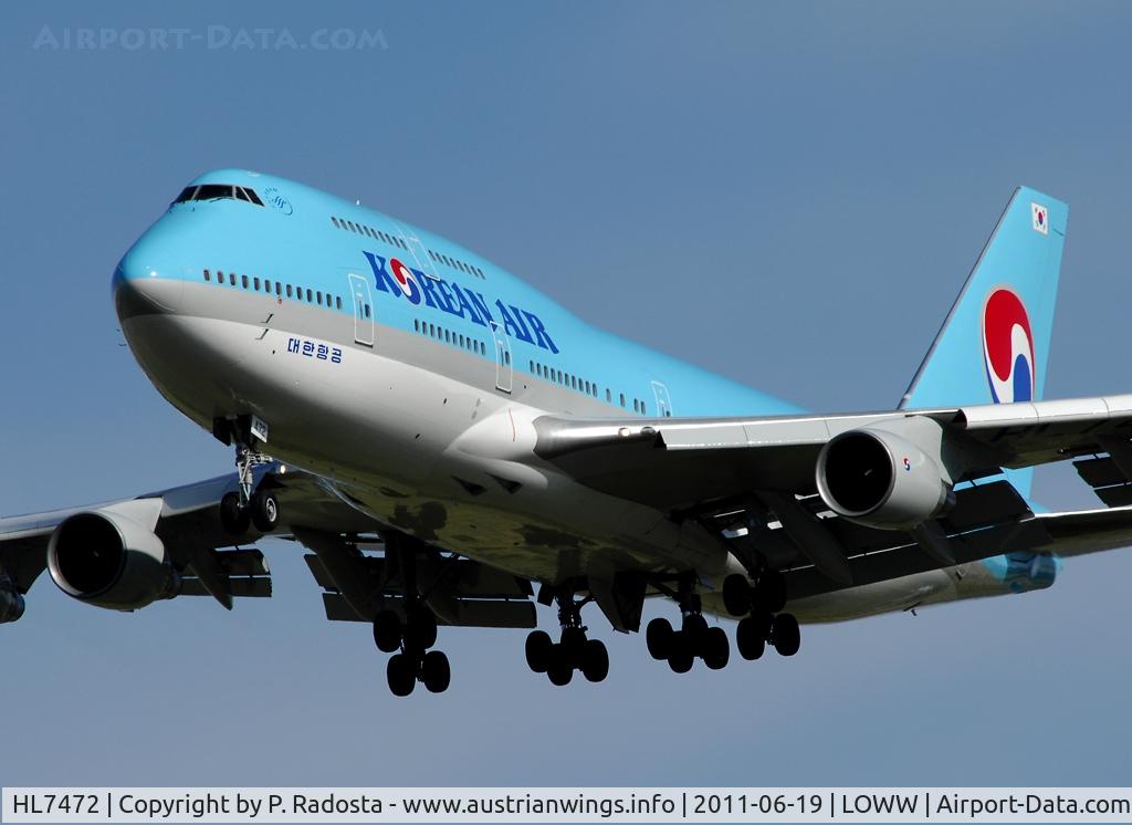HL7472, 1996 Boeing 747-4B5 C/N 26403, KE is the only Airline which operates Pax-Flights with 747 to VIE