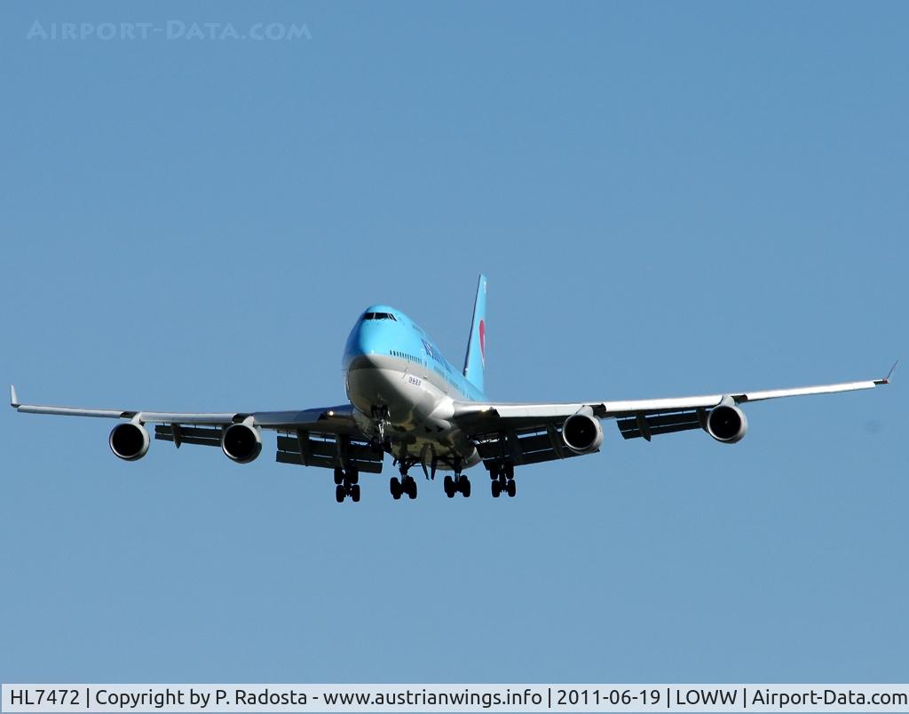 HL7472, 1996 Boeing 747-4B5 C/N 26403, KE is the only Airline which operates Pax-Flights with 747 to VIE
