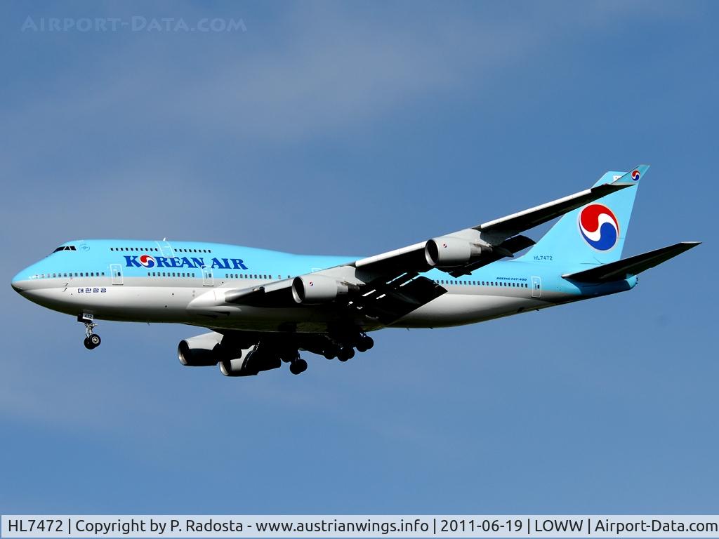 HL7472, 1996 Boeing 747-4B5 C/N 26403, KE is the only Airline which operates Pax-Flights with 747 to VIE