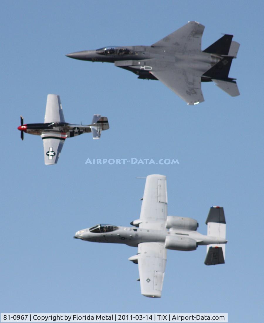 81-0967, 1981 Fairchild Republic A-10C Thunderbolt II C/N A10-0662, A-10 with F-15 and P-51