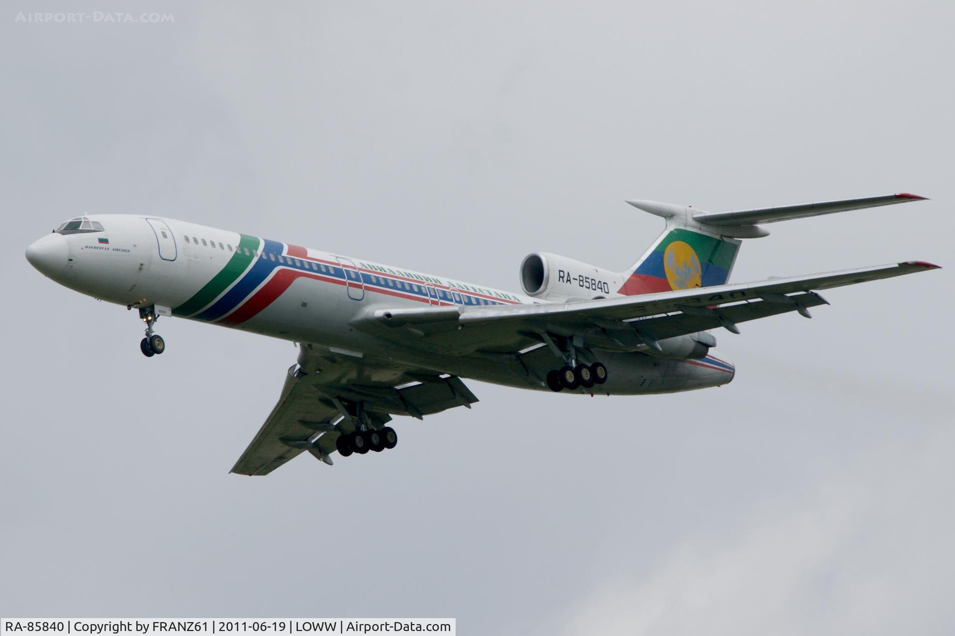 RA-85840, 1998 Tupolev Tu-154M C/N 98A1011, Daghestan Airlines