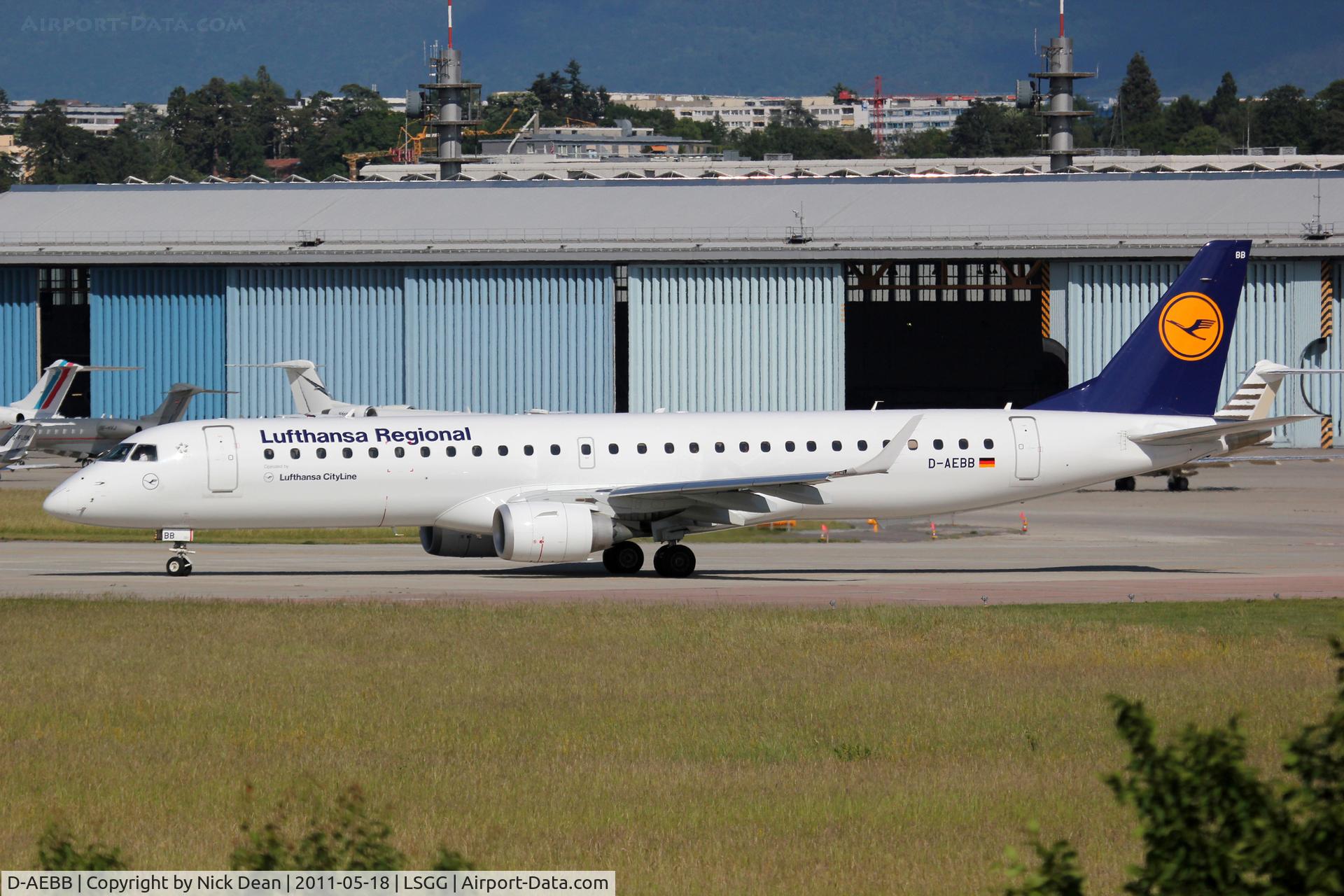 D-AEBB, 2009 Embraer 195LR (ERJ-190-200LR) C/N 19000316, LSGG/GVA
