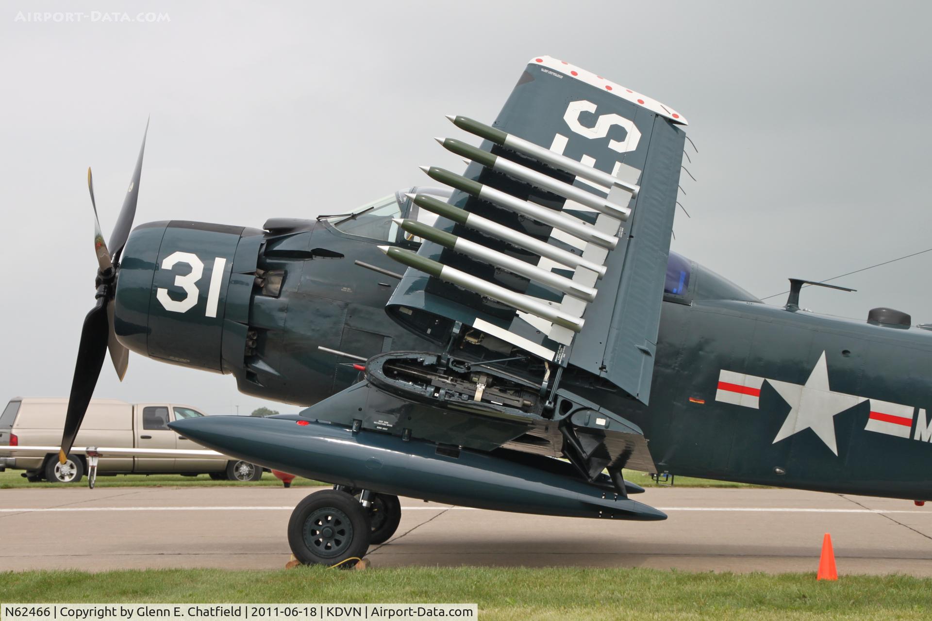 N62466, 1955 Douglas EA-1E Skyraider C/N 10255 (135178), At the Quad Cities Air Show.  Alas, it did not fly.