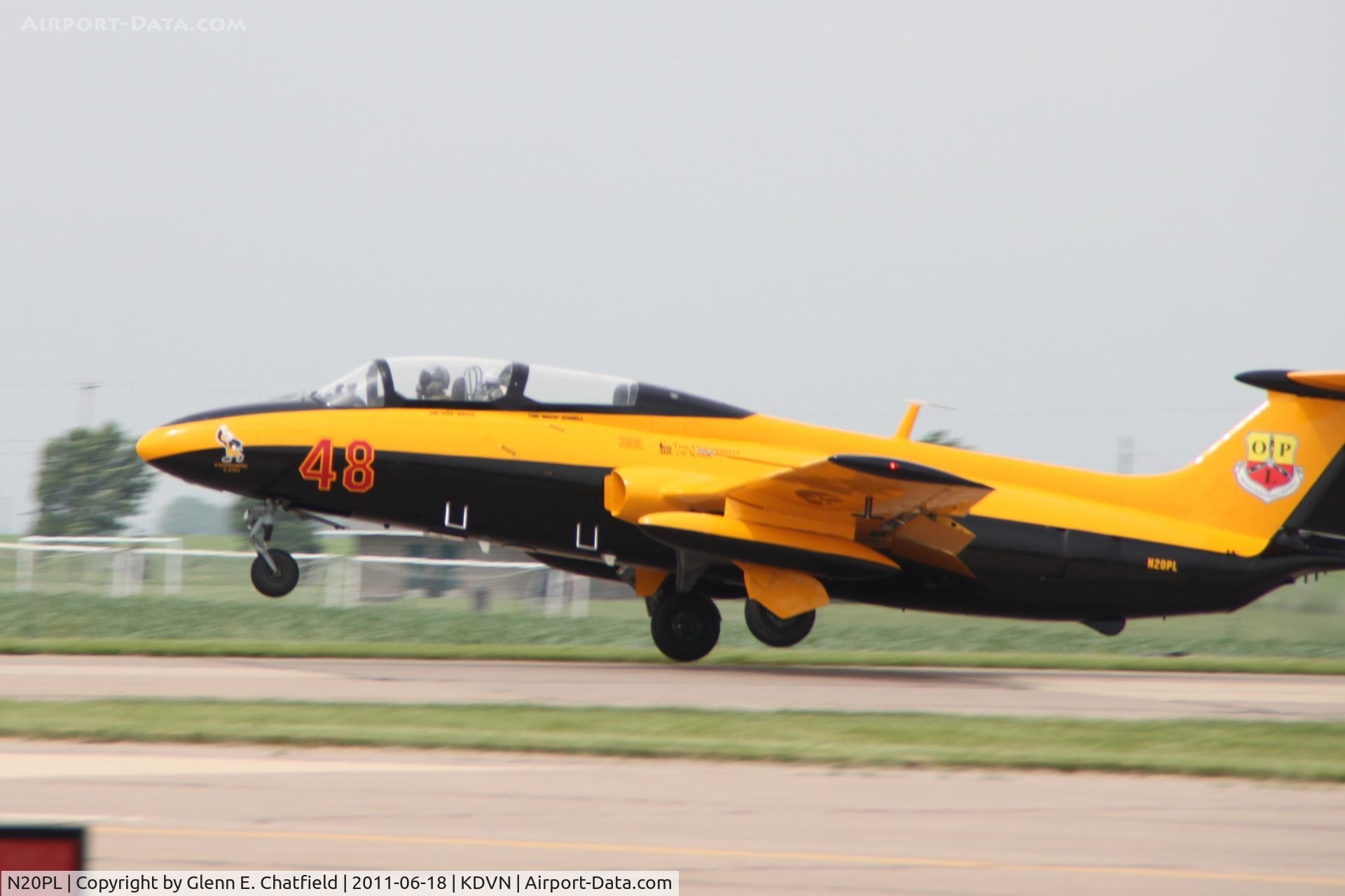 N20PL, 1973 Aero L-29C Delfin C/N 395097, At the Quad Cities Air Show. Departing runway 15