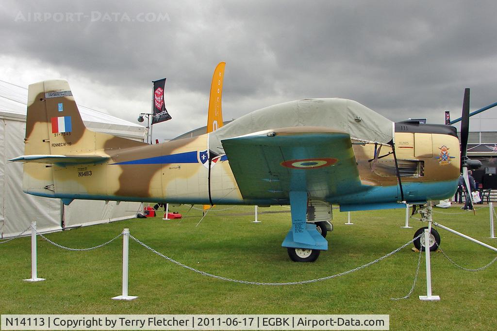 N14113, 1951 North American T-28A Fennec C/N 81-1, 1951 North American T-28A, c/n: 81-1- an unusual exhibitor at the 2011 AeroExpo at Sywell