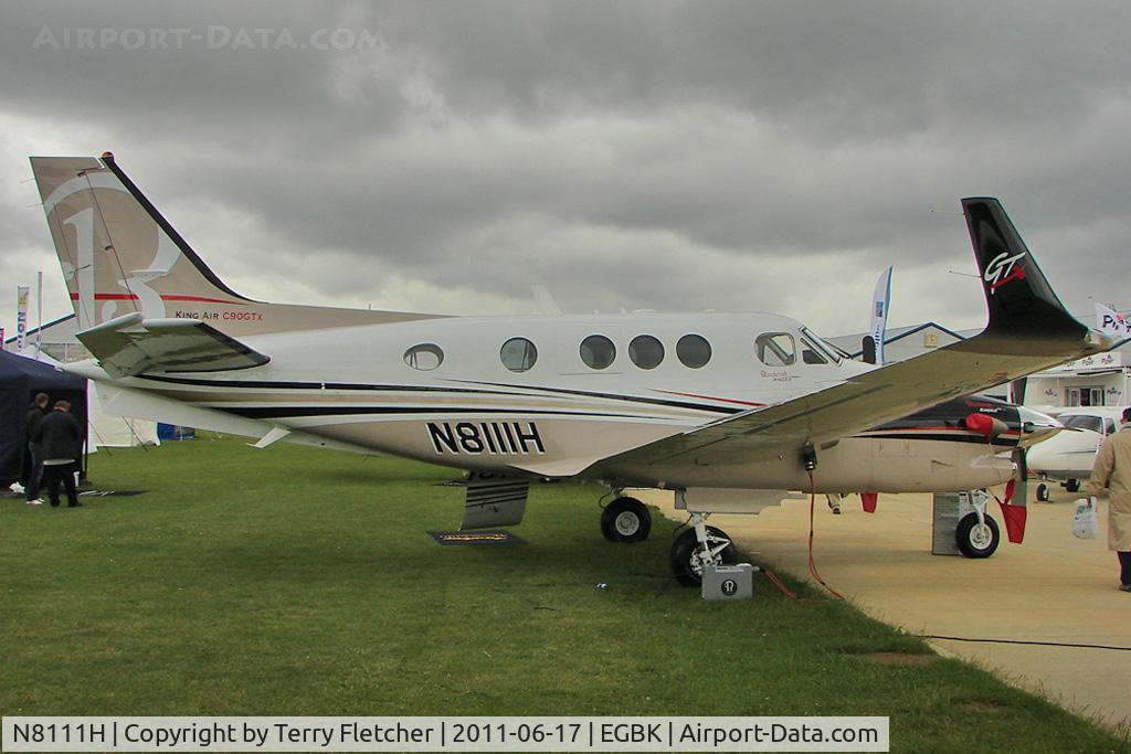 N8111H, Hawker Beechcraft C90GTI King Air C/N LJ-2011, Hawker Beechcraft Corp C90GTI, c/n: LJ-2011 exhibited at AeroExpo 2011 at Sywell