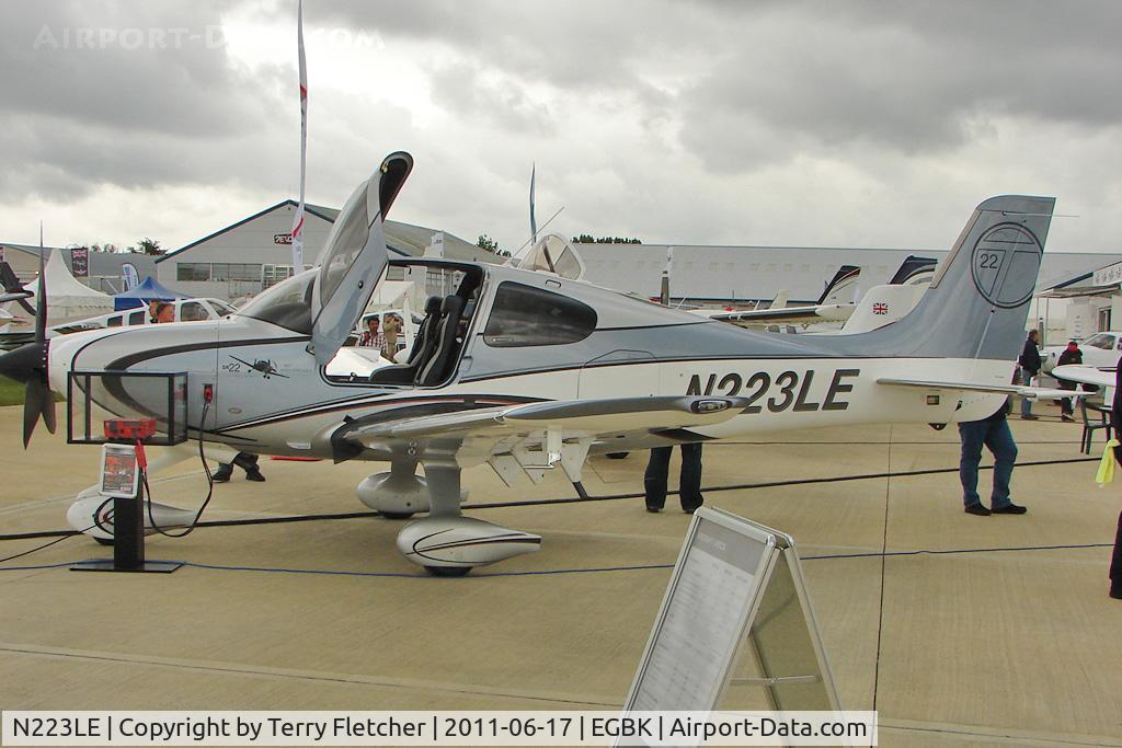 N223LE, Cirrus SR22T C/N 0114, Cirrus Design Corp SR22T, c/n: 0114 exhibited at AeroExpo 2011 at Sywell