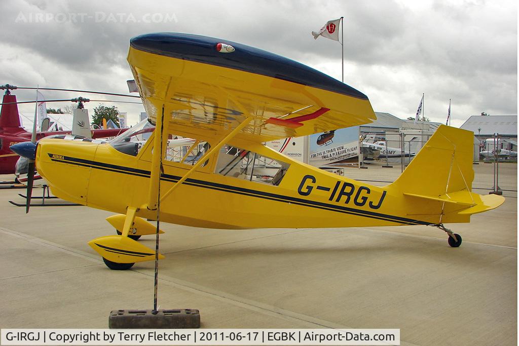 G-IRGJ, 2008 Champion 7ECA Explorer Citabria C/N 1401-2008, 2008 American Champion 7ECA Explorer, c/n: 1401-2008 exhibited at AeroExpo 2011 at Sywell