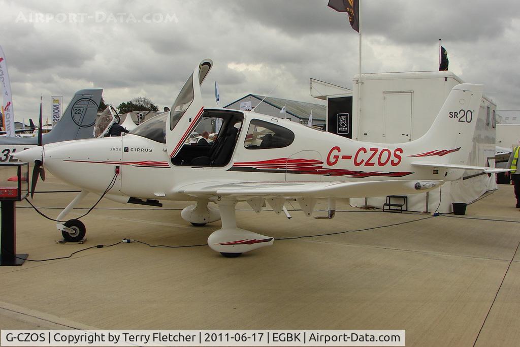 G-CZOS, 2010 Cirrus SR20S C/N 2038, 2010 Cirrus SR20, c/n: 2038 at 2011 AeroExpo at Sywell
