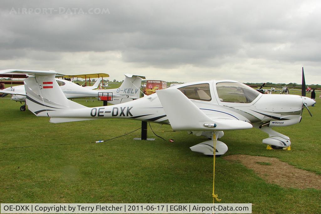 OE-DXK, 2011 Diamond DA-40NG Diamond Star C/N 40.N016, Diamond DA40NG, c/n: N016 exhibited at AeroExpo 2011 at Sywell